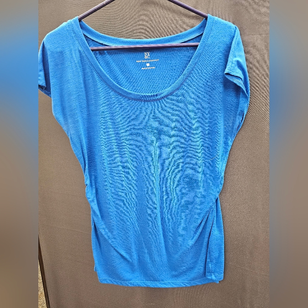 New York & Company Vibrant Blue Blouse